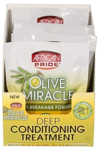 African Pride Olive Miracle Deep Conditioning Treatment Masque 8 Pack - Deluxe Beauty Supply