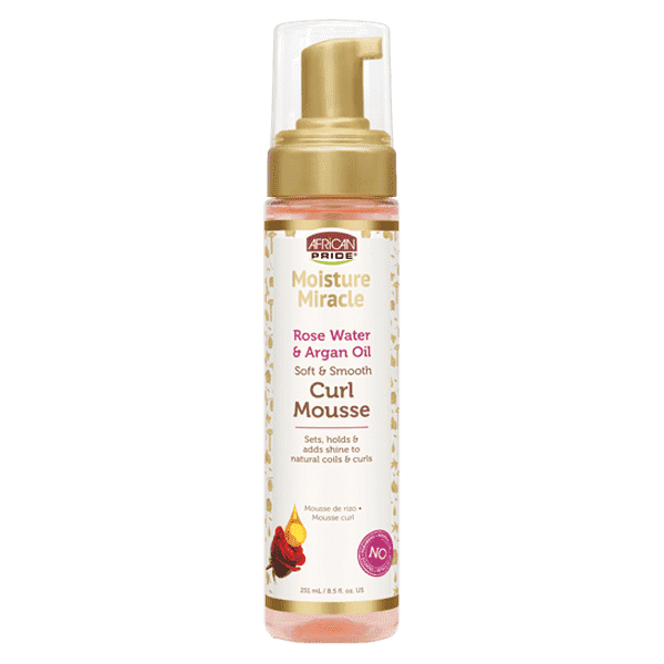 African Pride Moisture Miracle Rose Water & Argan Oil Curl Mousse - Deluxe Beauty Supply
