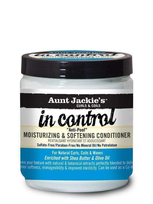 Aunt Jackie's Curls & Coils "In Control" Anti-Poof Moisturizing & Softening Conditioner - Deluxe Beauty Supply