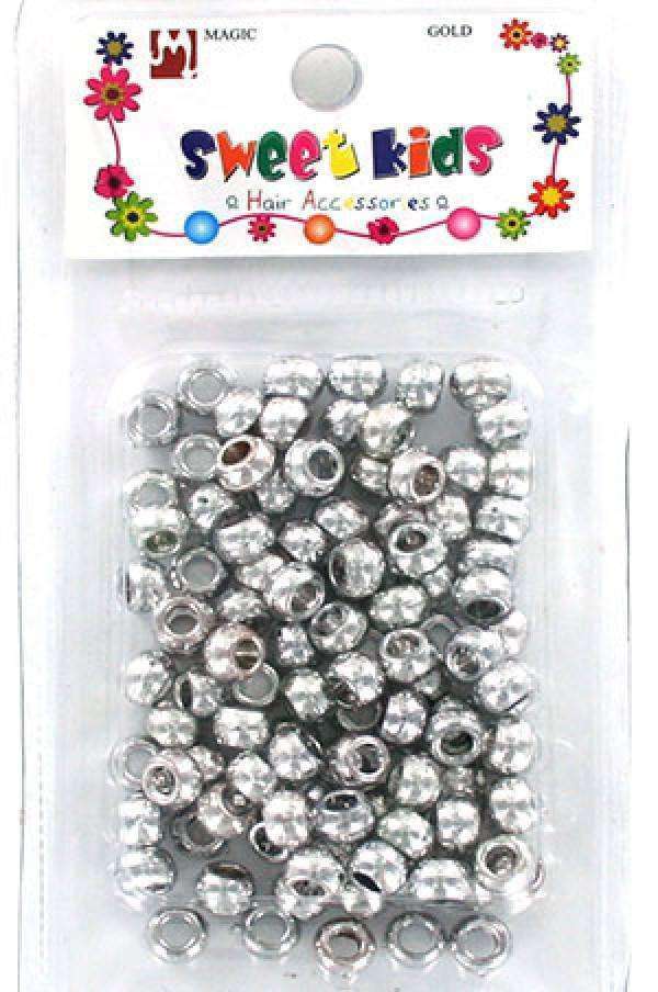 Sweet Kids Hair Beads - Silver #5040SL - Deluxe Beauty Supply