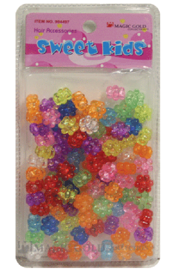 Sweet Kids Hair Beads - Crystal Flower MIx #1993 - Deluxe Beauty Supply