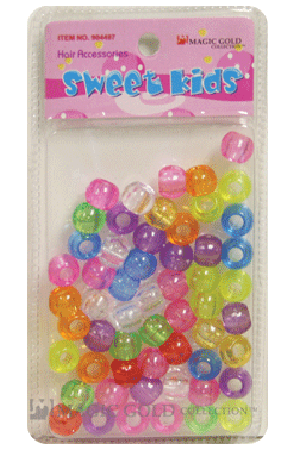 Sweet Kids Medium Hair Beads - Crystal Mix #1636 - Deluxe Beauty Supply