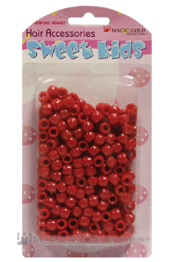 Sweet Kids Hair Beads - Red #1628 - Deluxe Beauty Supply