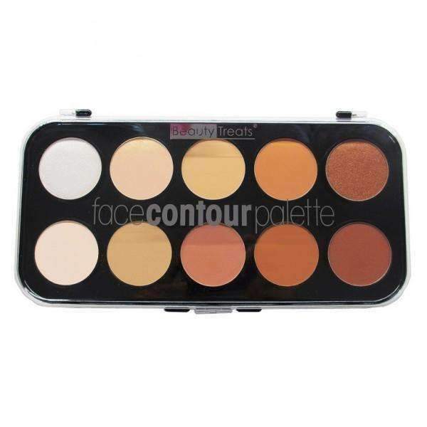 Beauty Treats 10 Color Face Contour Palette #360 - Deluxe Beauty Supply