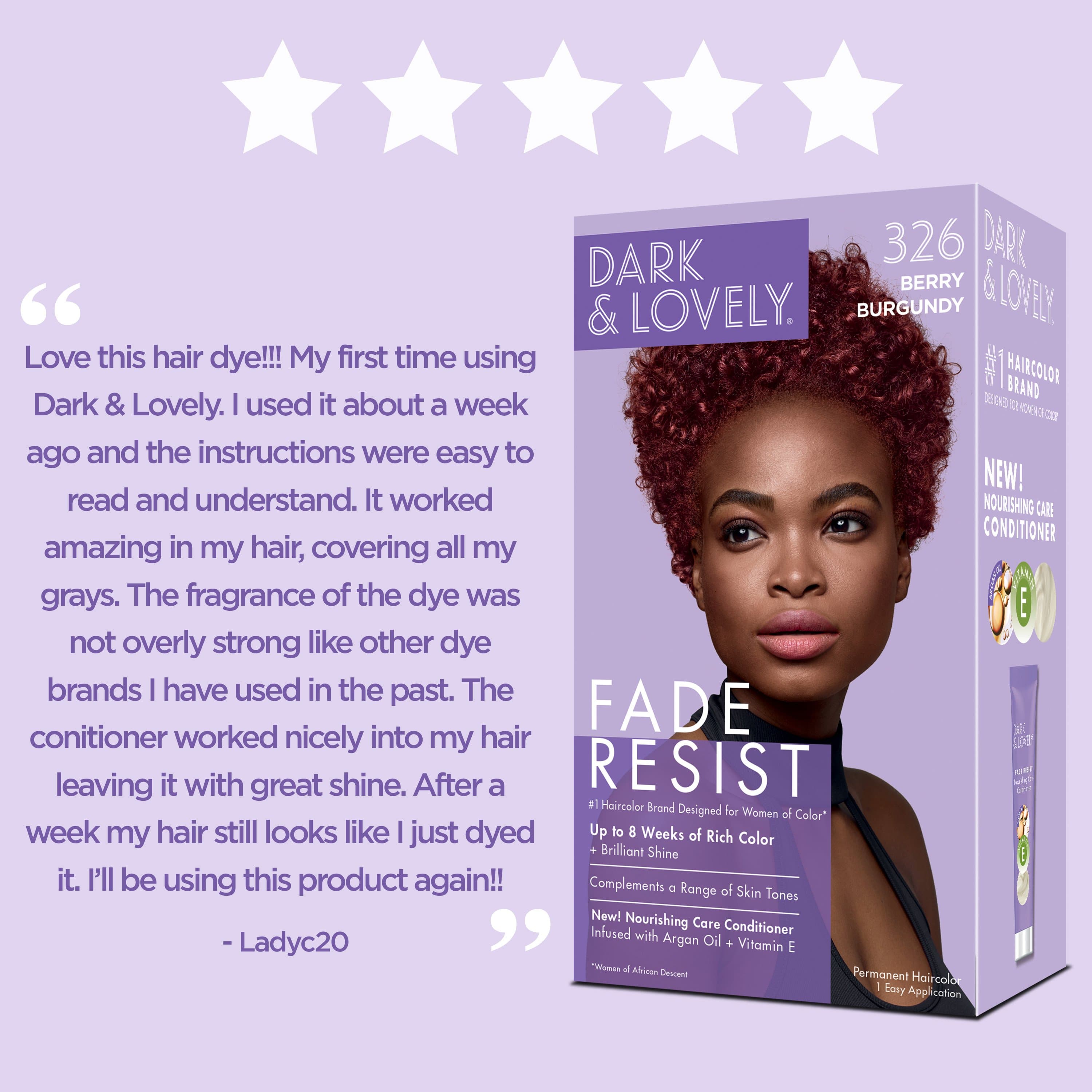 Dark & Lovely Fade Resist Rich Conditioning Hair Color - 326 Berry Burgundy
