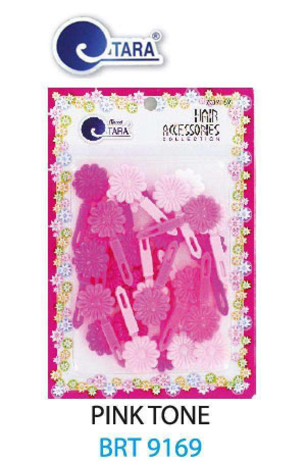 Tara Hair Barrettes - Flower Pink Tone #BRT9169 - Deluxe Beauty Supply