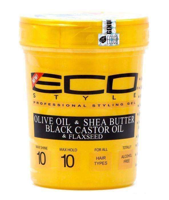 Eco Style Gold Olive Oil & Shea Butter Black Castor Oil & Flaxseed Styling Gel 32oz - Deluxe Beauty Supply