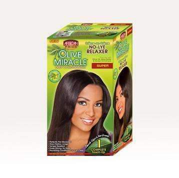 African Pride Olive Miracle No Lye Relaxer Touch-Up Kit - Super - Deluxe Beauty Supply