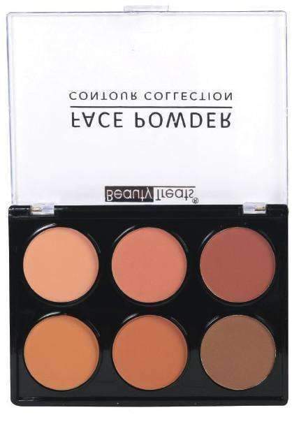 Beauty Treats Contour Collection Face Powder Palette - Dark - Deluxe Beauty Supply