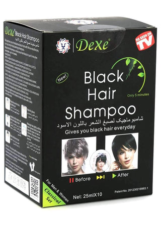 Dexe Black Hair Shampoo Box of 10 Packettes - Deluxe Beauty Supply