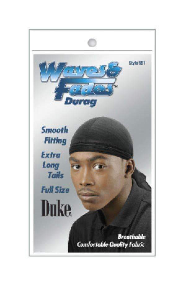 Duke Waves & Fades Durag #551 Black - Deluxe Beauty Supply