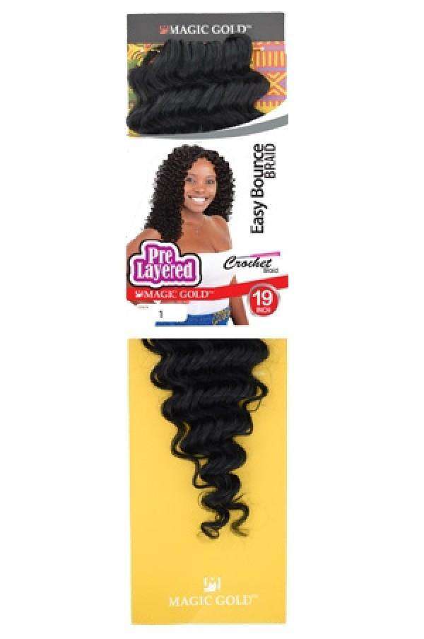 Magic Gold Pre Layered Crochet Braid Easy Bounce Braid 19" - Deluxe Beauty Supply