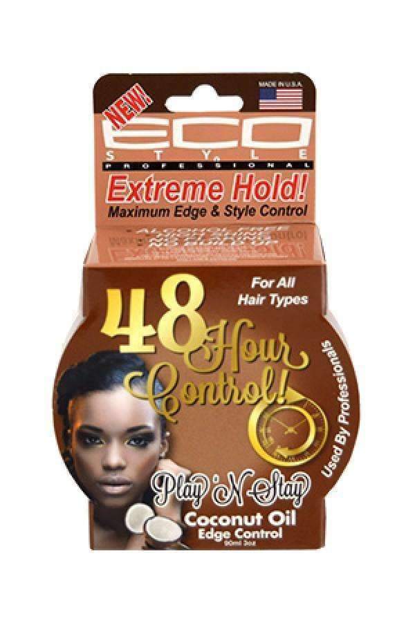 Eco Style 48 Hour Control Play 'n Stay Coconut Oil Edge Control - Deluxe Beauty Supply