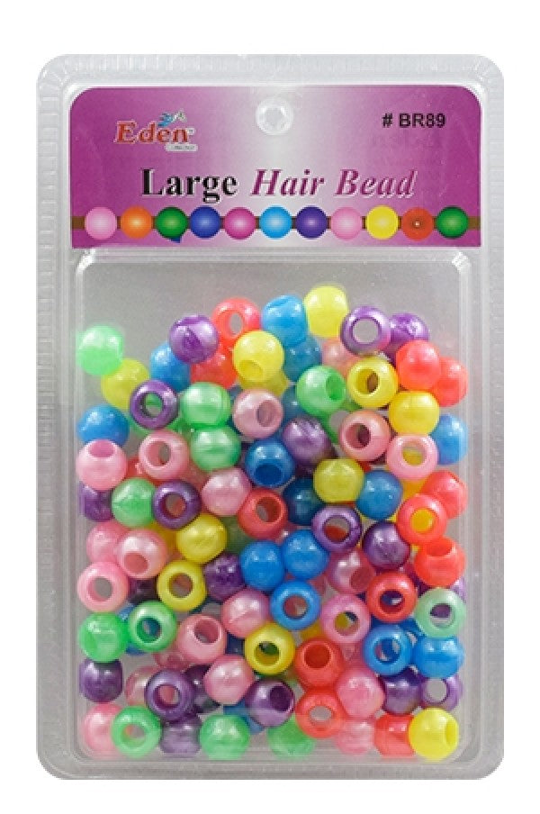 Eden Large Hair Beads Jumbo Pack - Glossy Pastel Assorted #BR89PAS