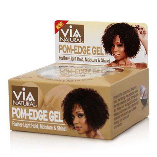 Via Natural Moringa & & Argan Oils POM Edge Gel - Deluxe Beauty Supply