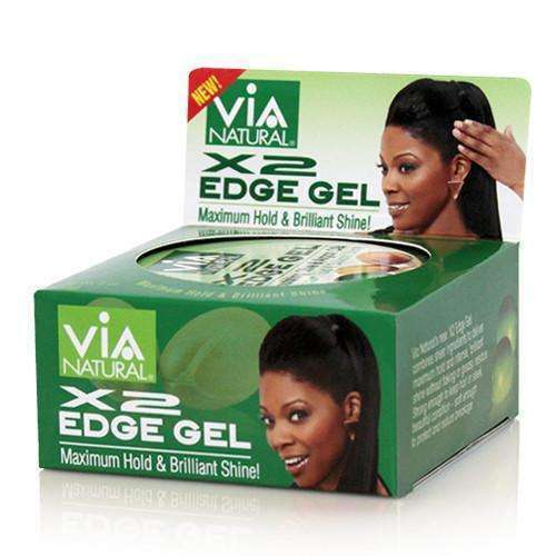 Via Natural Maximum Hold Argan & Olive Oil X2 Edge Gel - Deluxe Beauty Supply