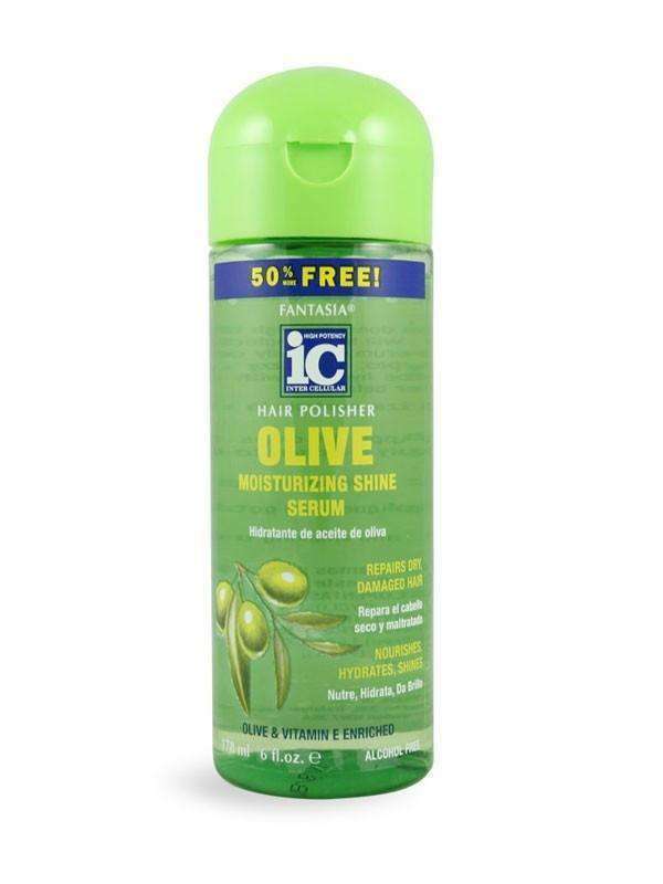 Fantasia IC Hair Polisher Olive Moisturizing Shine Serum 6oz - Deluxe Beauty Supply