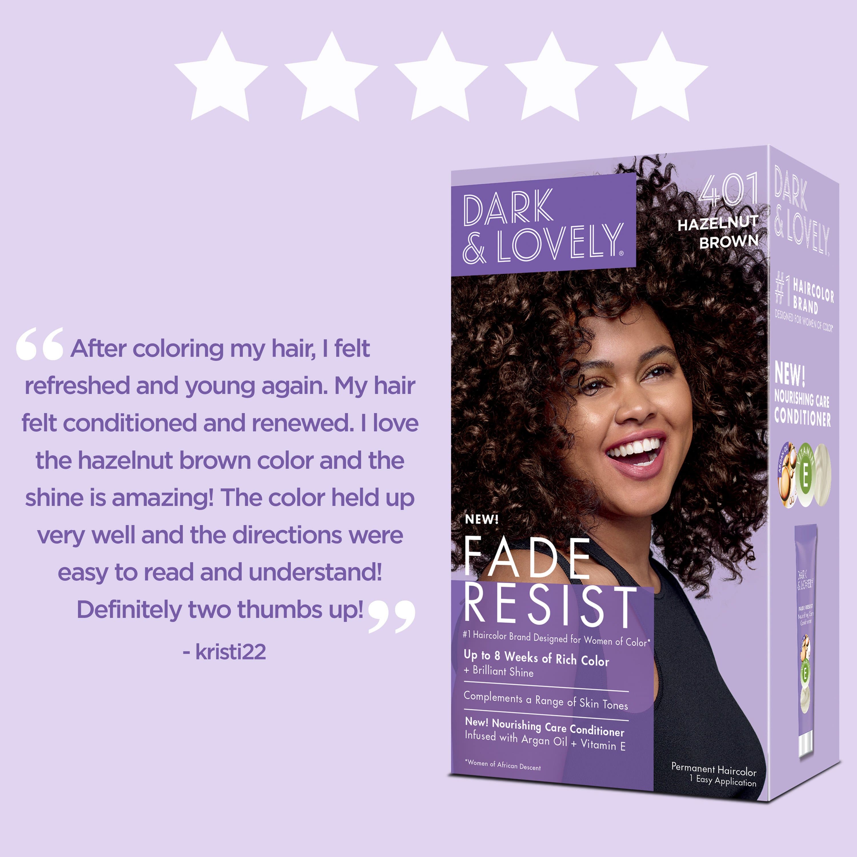 Dark & Lovely Fade Resist Rich Conditioning Hair Color - 401 Hazelnut Brown