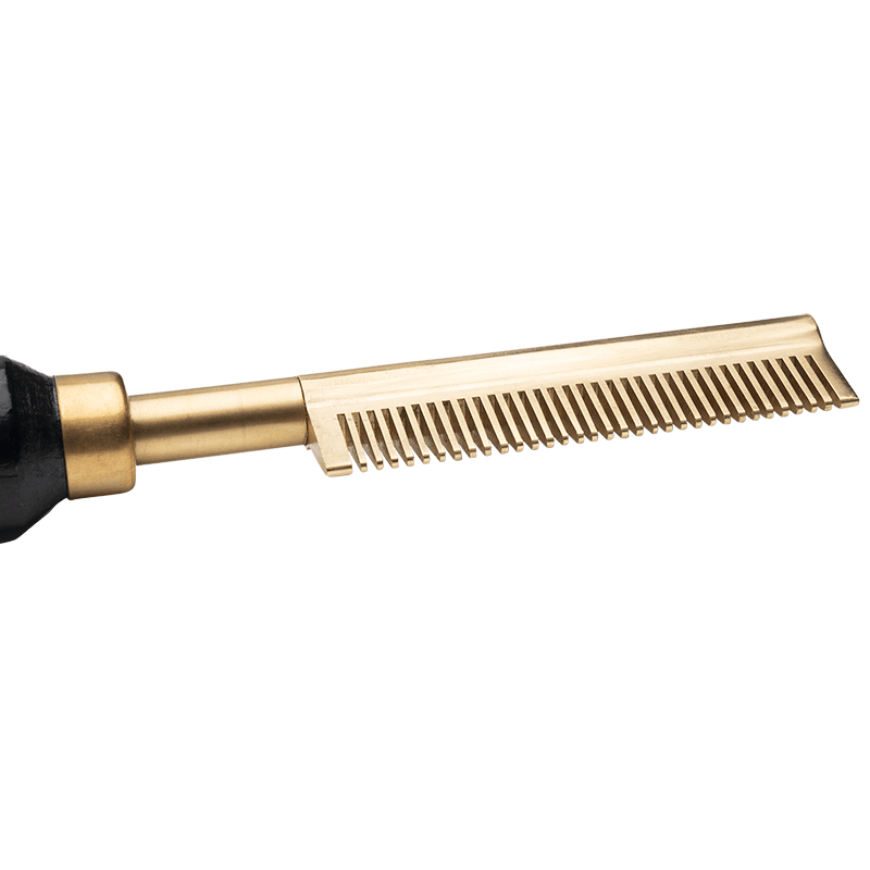 Hot & Hotter Electrical Straightening Comb Medium Teeth w/ Small Temple Head #5533