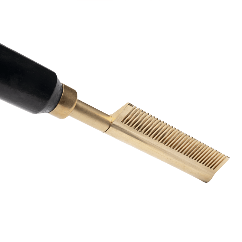 Hot & Hotter Electrical Straightening Comb Medium Teeth w/ Small Temple Head #5533