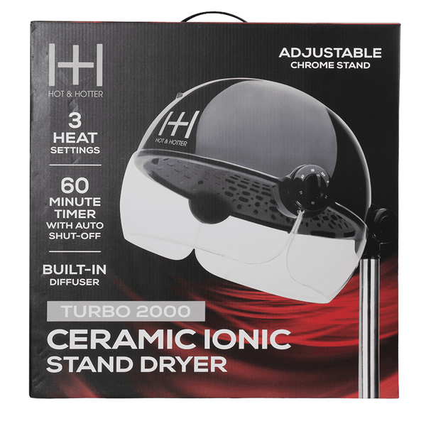 Hot & Hotter Stand Hair Dryer Black #5825