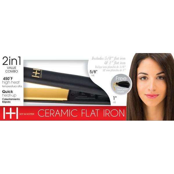 Hot & Hotter Combo Gold Ceramic Flat Irons #5873