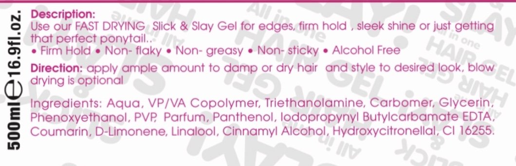 She Is Bomb Collection Slick & Slay All-In-One Hair Gel 5.7oz