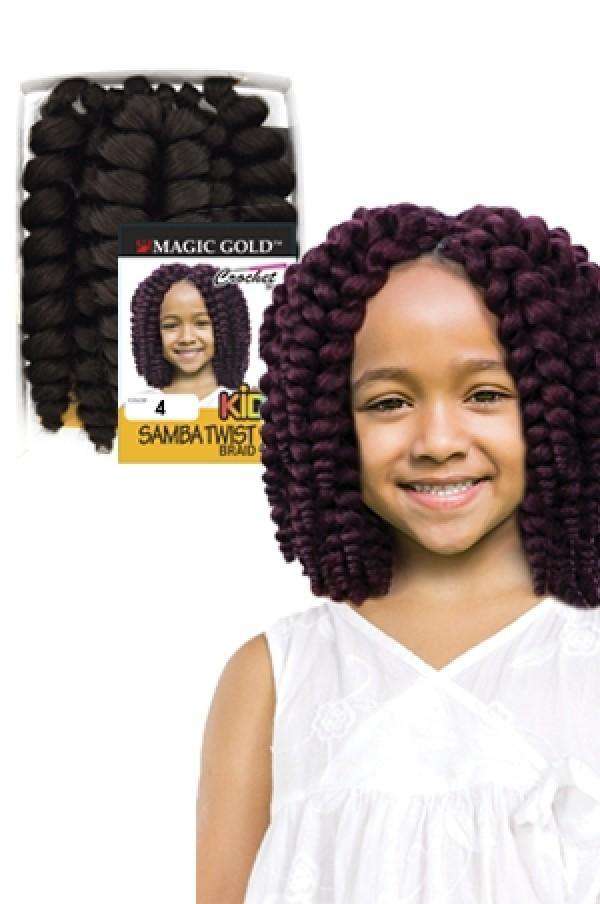 Magic Gold Kids Synthetic Crochet Braid Sambar Twist #2 8" - Deluxe Beauty Supply