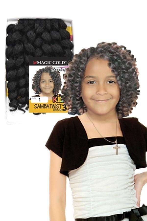 Magic Gold Kids Synthetic Crochet Braid Sambar Twist #3 8" - Deluxe Beauty Supply