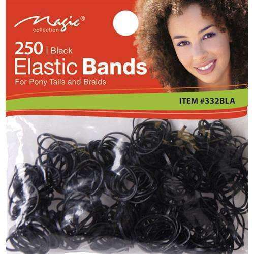 Magic Collection Elastic Ponytailers Black - Deluxe Beauty Supply