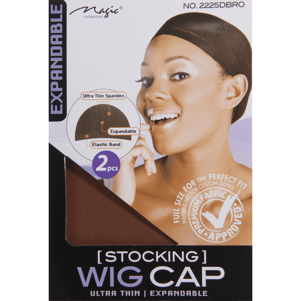 Magic Collection Stocking Wig Cap 2psc - #2225 Dark Brown - Deluxe Beauty Supply