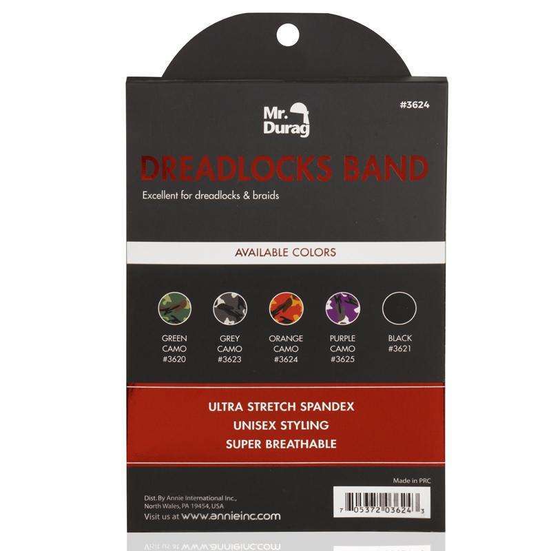 Mr. Durag Spandex Ultra Stretch Dreadlocks Band - Grey Camouflage #3623