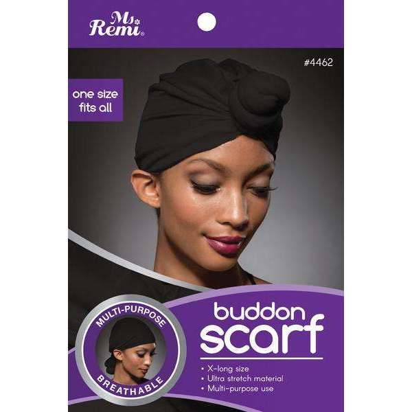 Ms. Remi Extra Long Buddon Scarf Black #4462