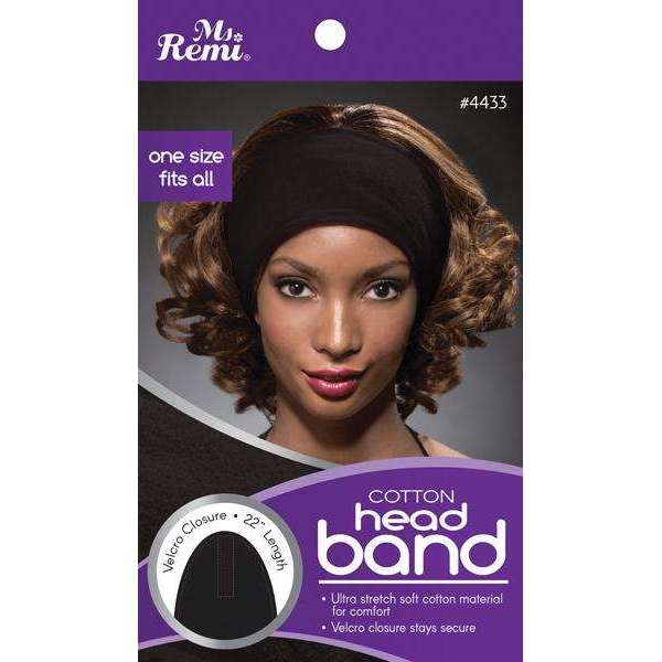Ms. Remi Cotton Head Band Black #4433