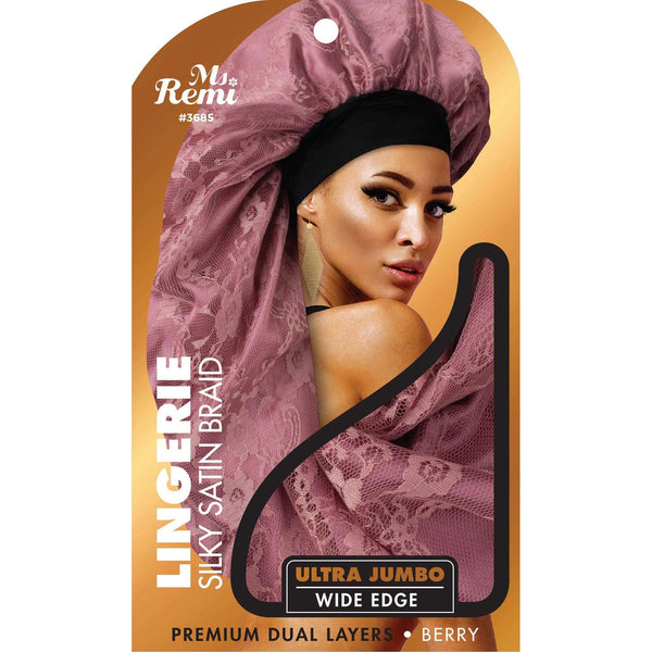 Ms. Remi Lingerie Wide Edge Silky Braid Bonnet Ultra Jumbo -  Assorted #3685