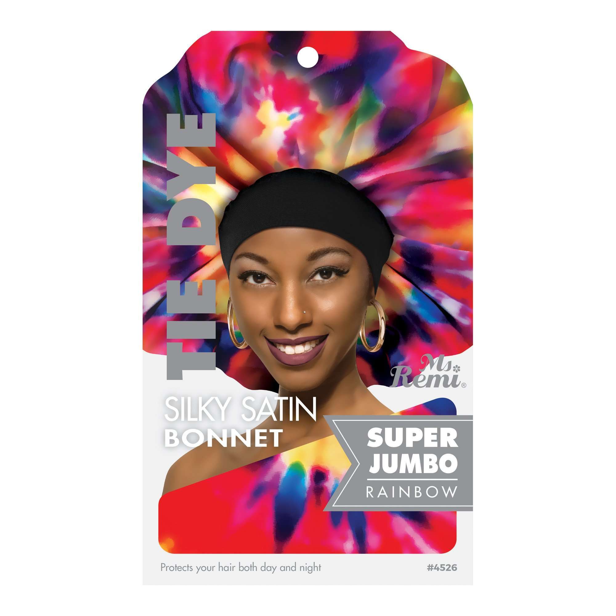 Ms. Remi Silky Satin Tie Dye Bonnet Super Jumbo Assorted #4526