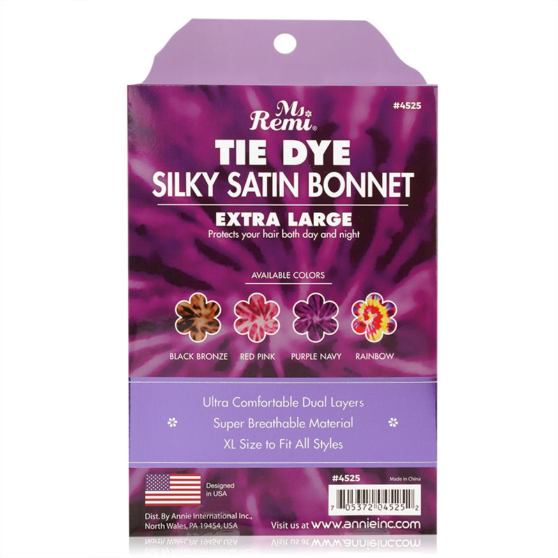 Ms. Remi Silky Satin Tie Dye Bonnet Extra Large Assorted #4525