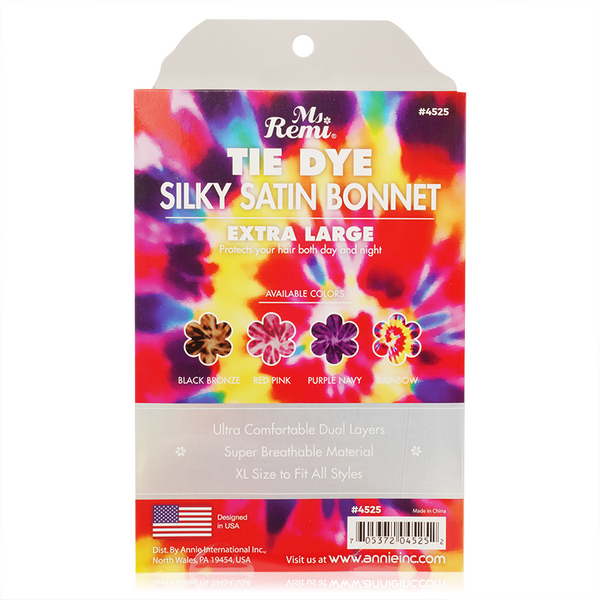 Ms. Remi Silky Satin Tie Dye Bonnet Extra Large Assorted #4525