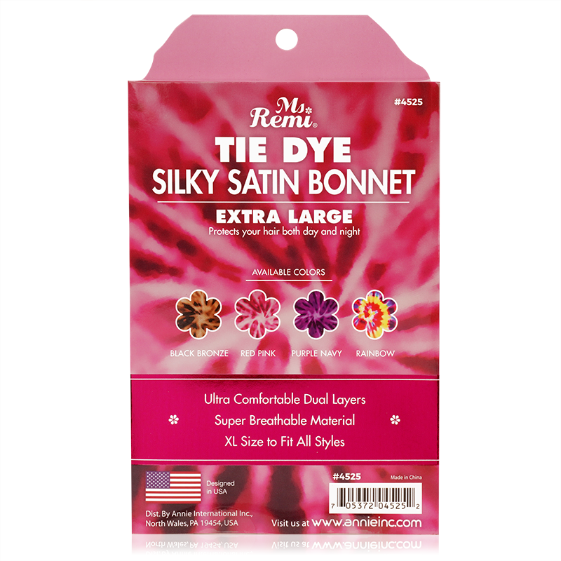 Ms. Remi Silky Satin Tie Dye Bonnet Extra Large Assorted #4525