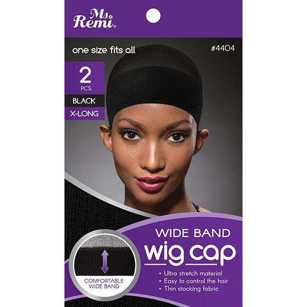 Ms. Remi Wide Band Wig Cap 2pc Black #4404