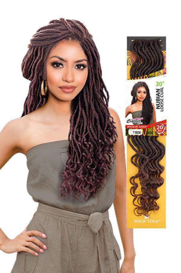Magic Gold Synthetic Crochet Braid Nubian Loose Curly 20" - Deluxe Beauty Supply
