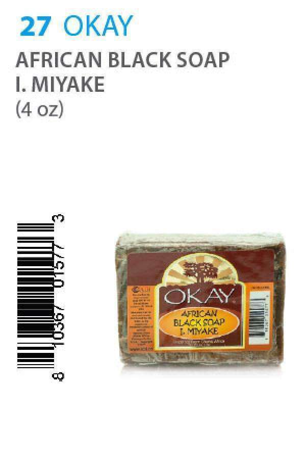 Okay African Black soap I. Miyake - Deluxe Beauty Supply