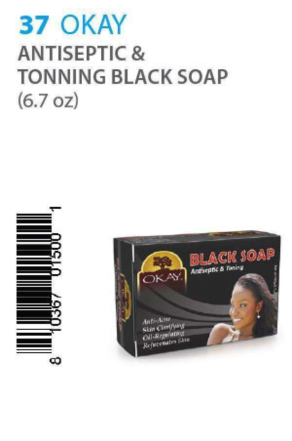 Okay Antiseptic & Toning Black Soap - Deluxe Beauty Supply