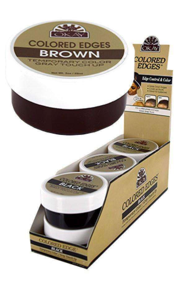 Okay Colored Edges Brown - Deluxe Beauty Supply