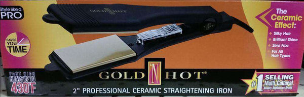 Gold N Hot Ceramic Straightening Iron 2" - Deluxe Beauty Supply