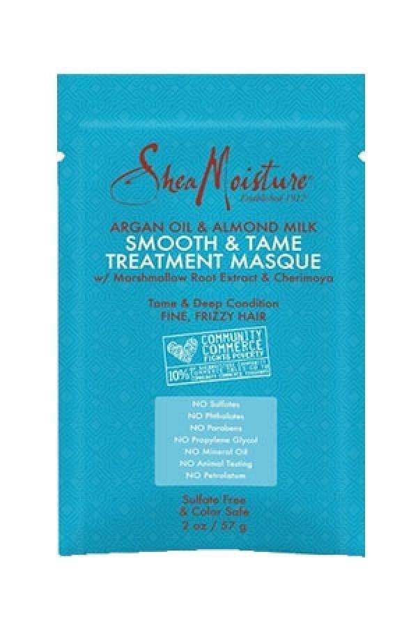 Shea Moisture Argan Oil & Almond Milk Smooth & Tame Treatment Masque Packette - Deluxe Beauty Supply