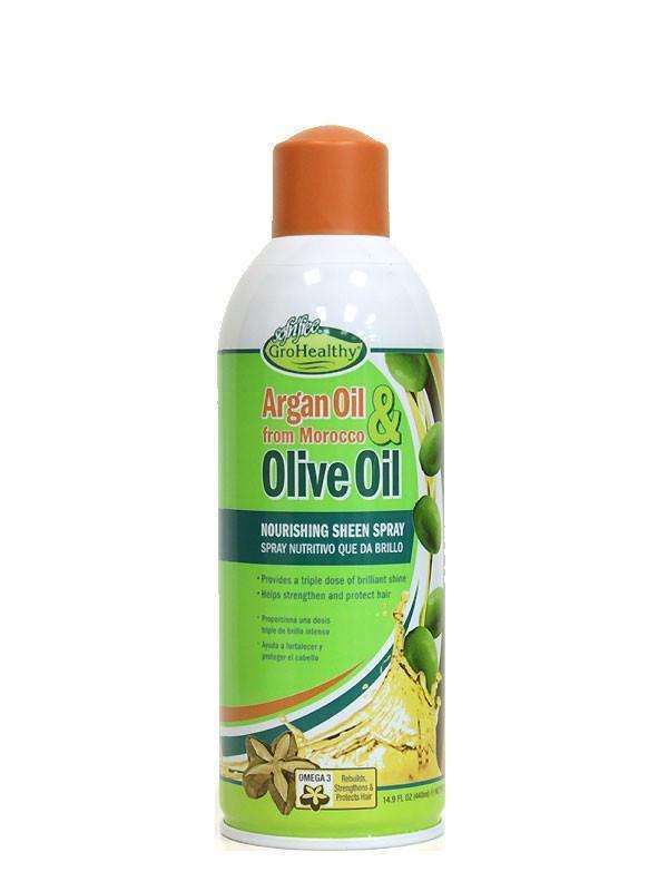 Sofn'free GroHealthy Argan & Olive Oil Nourishing Sheen Spray - Deluxe Beauty Supply