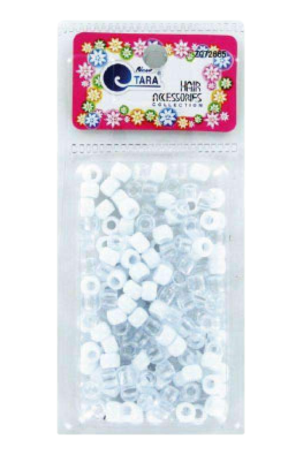 Tara Hair Beads -  White & Clear #72665 - Deluxe Beauty Supply