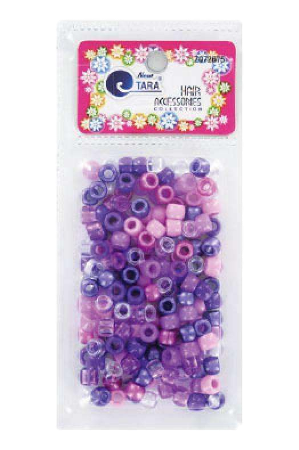 Tara Hair Beads - #72675 Purple Tone Mix Small - Deluxe Beauty Supply