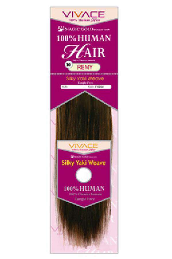 Vivace Remy 100% Human Hair Weave Silky Yaki 14" - Deluxe Beauty Supply